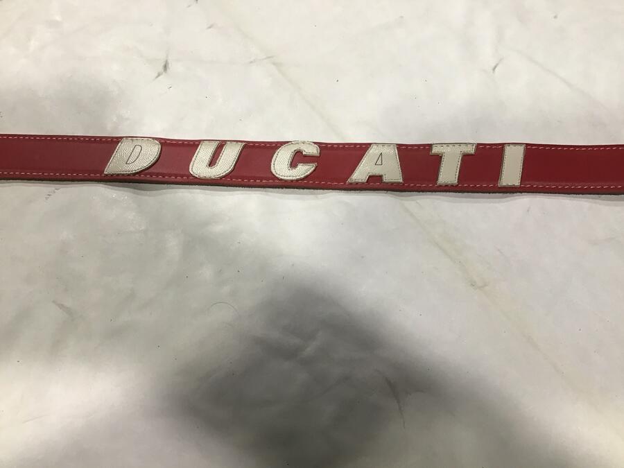 Cintura pelle scritta Ducati rossa