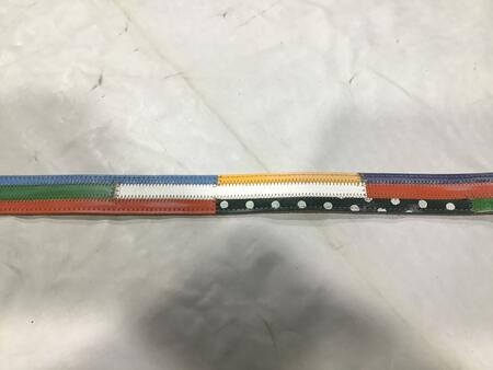 Cintura pelle Multicolor verticali