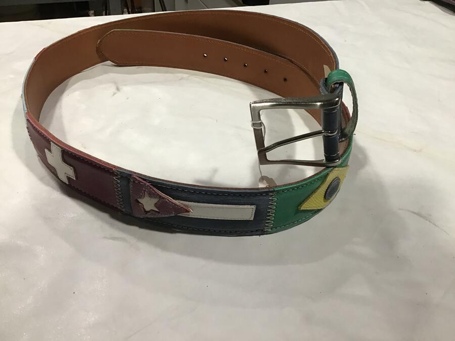 Cintura pelle Bandiera 2