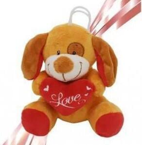 CANE CON CUORE 15 cm