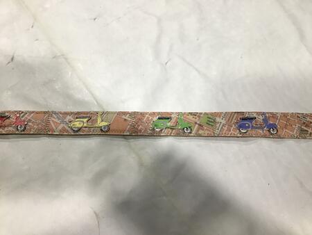 Cintura pelle Vespa cartina stradale