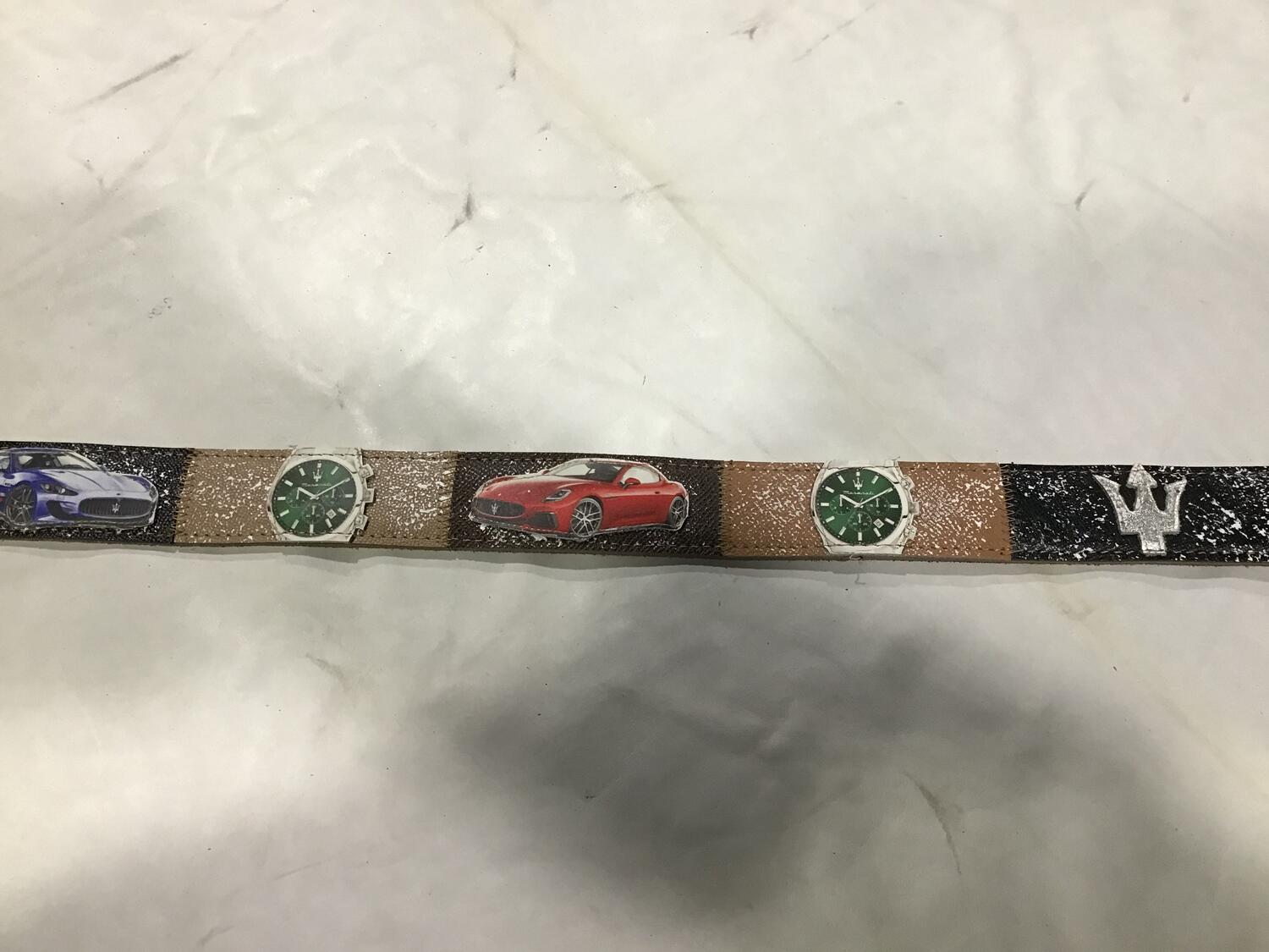 Cintura pelle Maserati 