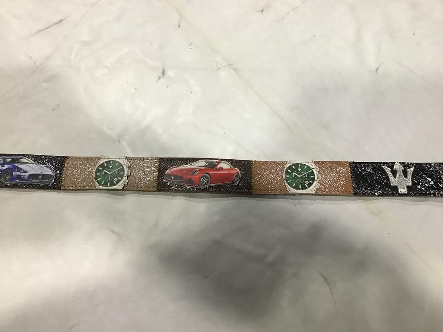 Cintura pelle Maserati 