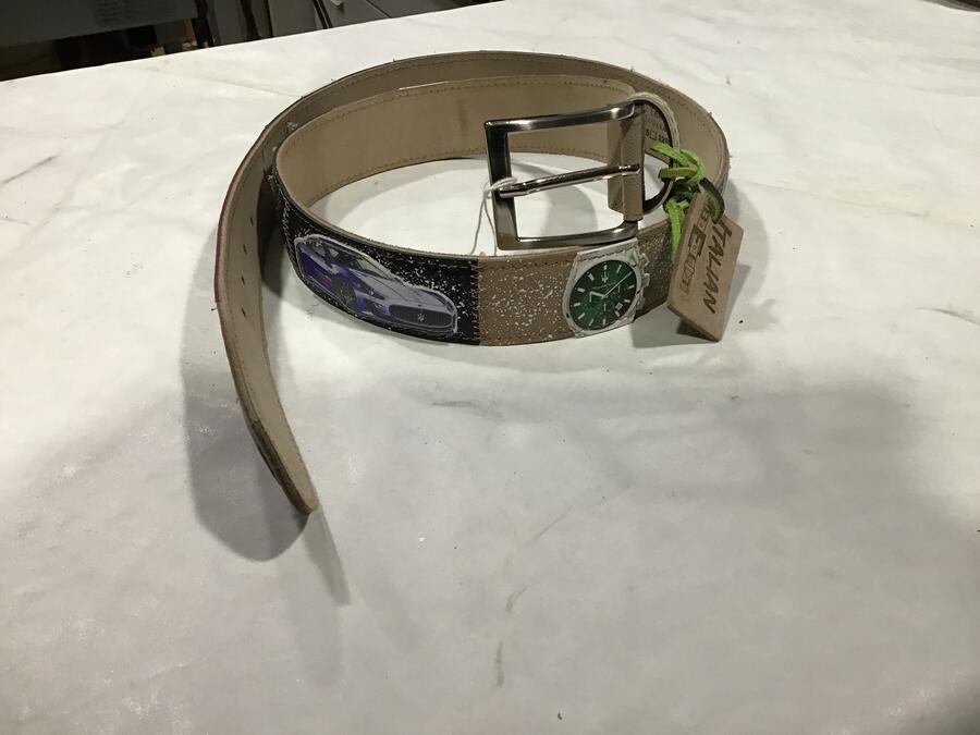 Cintura pelle Maserati 