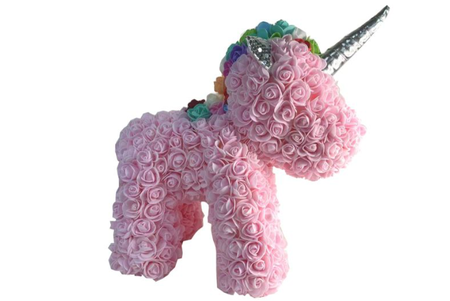 UNICORNO ROSE ROSA CHIARO mis.40 cm
 [Conf.da 2 pezzi]
