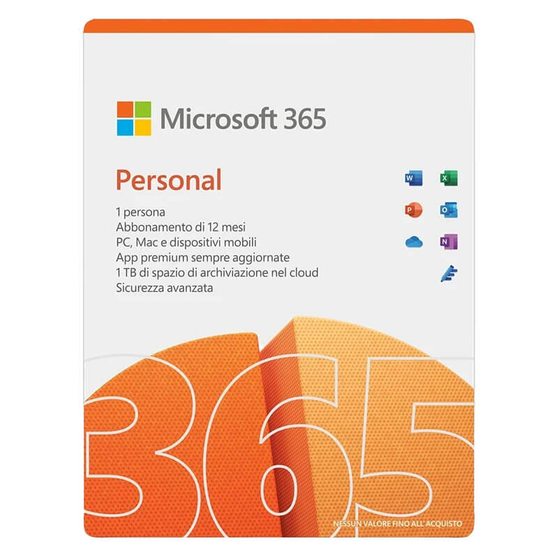 Microsoft 365 Personal | 12 Mesi | 1 Utente | Include Copilot AI e 1TB Cloud
