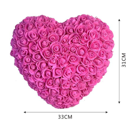 CUORE ROSE FUCSIA mis.31x33 cm
  [Conf.da 2 pezzi]