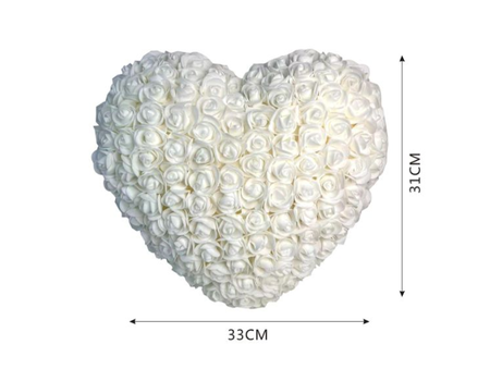 CUORE ROSE BIANCHE mis.31x33 cm
 [Conf.da 2 pezzi]