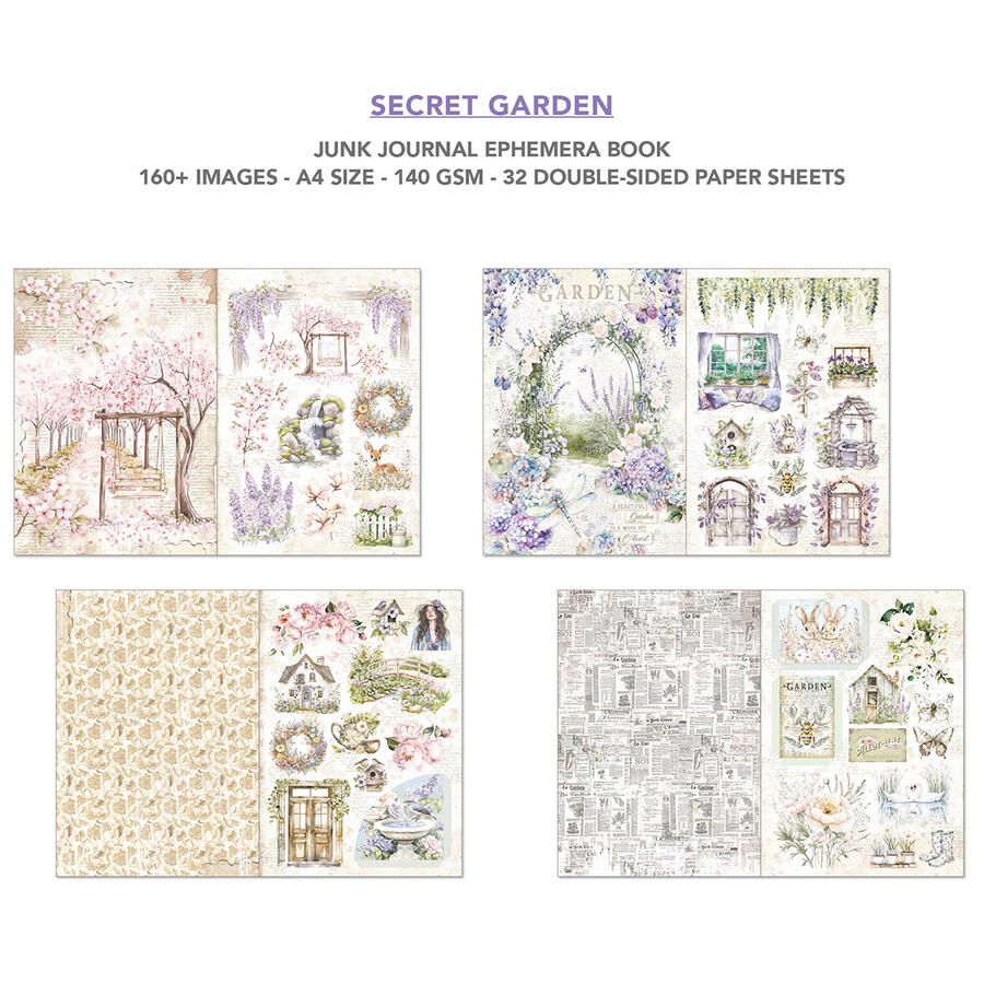 Junk Journal Ephemera Secret Garden