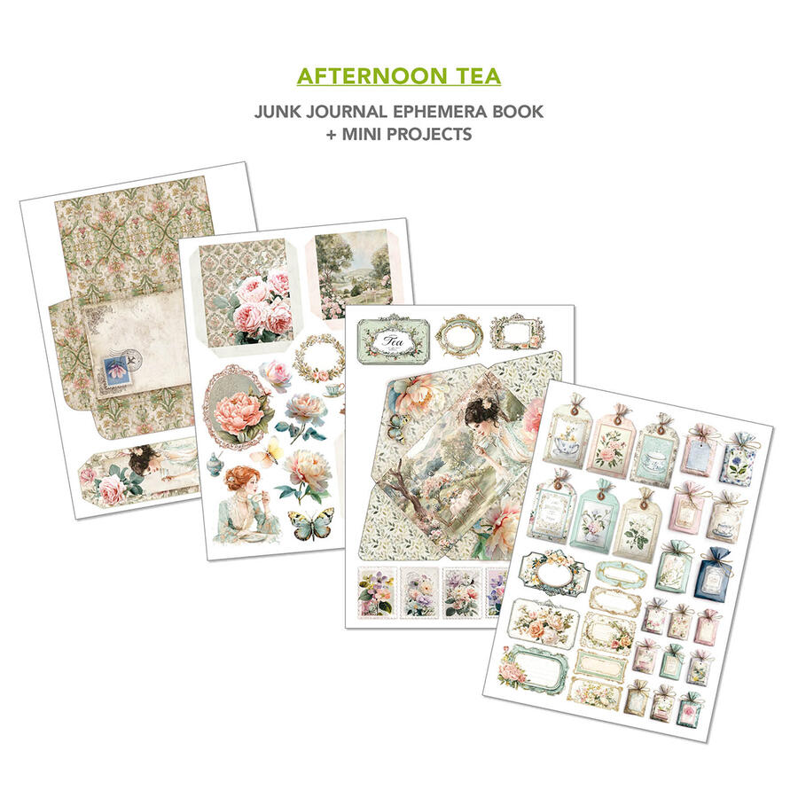 Junk Journal Ephemera Book Afternoon Tea