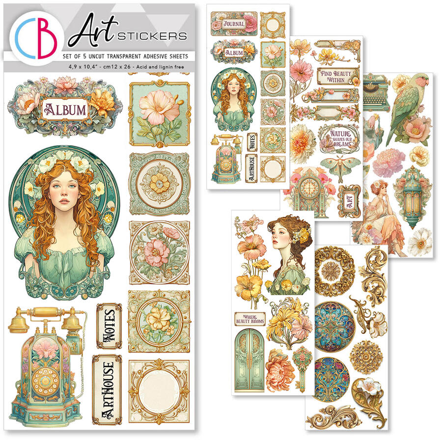  Art stickers Artemis transparent adhesive sheets 