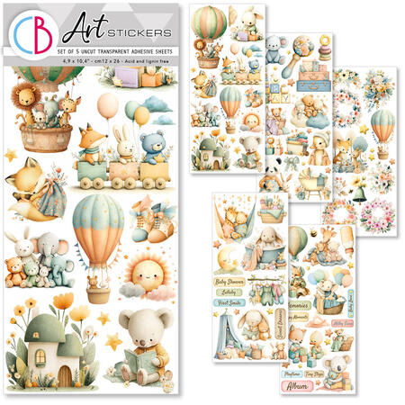 Art stickers Lunibloom transparent adhesive sheets 