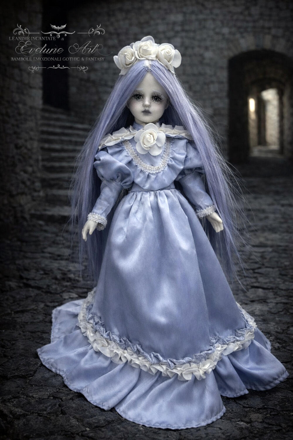 la Leggenda di Azzurrina Bambola Artistica Emozionale