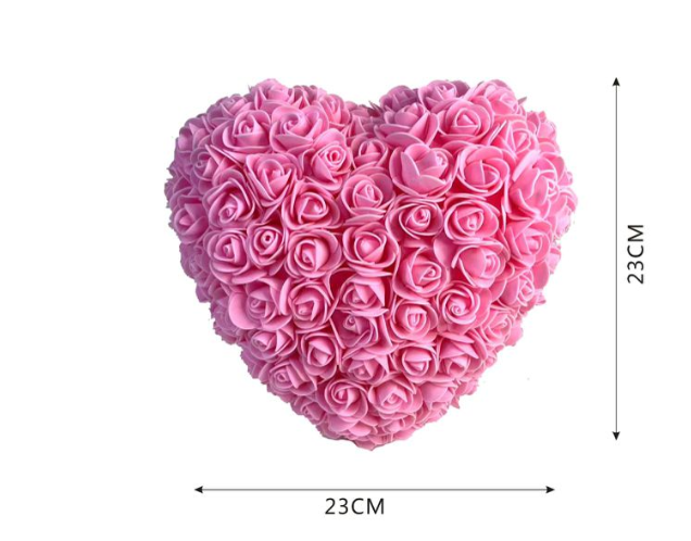 CUORE ROSE ROSA mis.23x23 cm