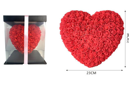 CUORE ROSE ROSSE  mis.23x23 cm
  [Conf.da 6 pezzi]