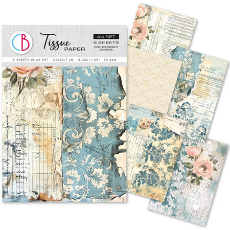 Tissue Paper A4 Mix 6 pz French Blue