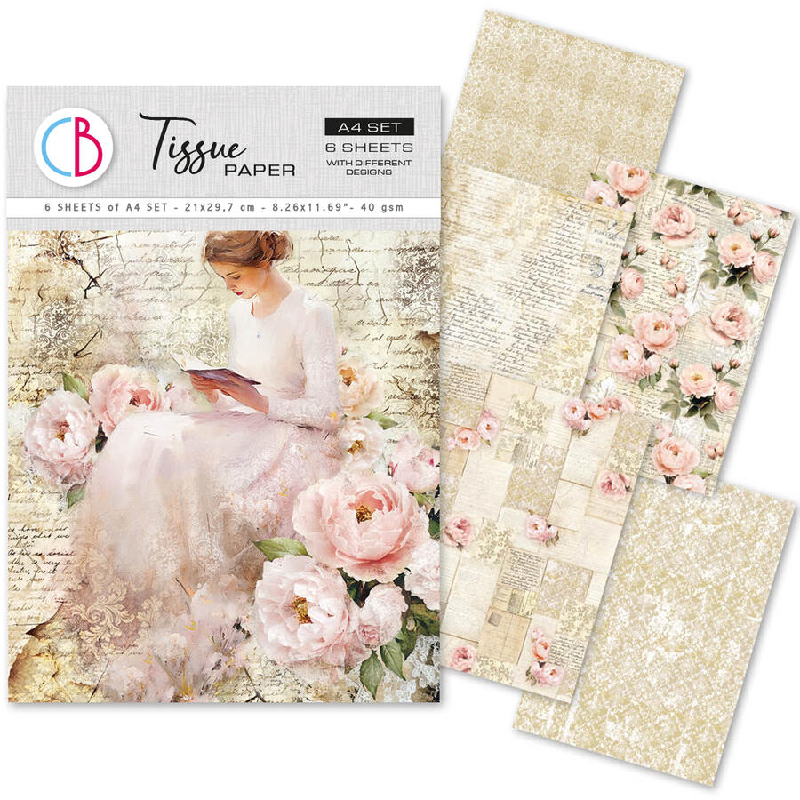  Tissue Paper A4 Mix 6 pz Timeless Love