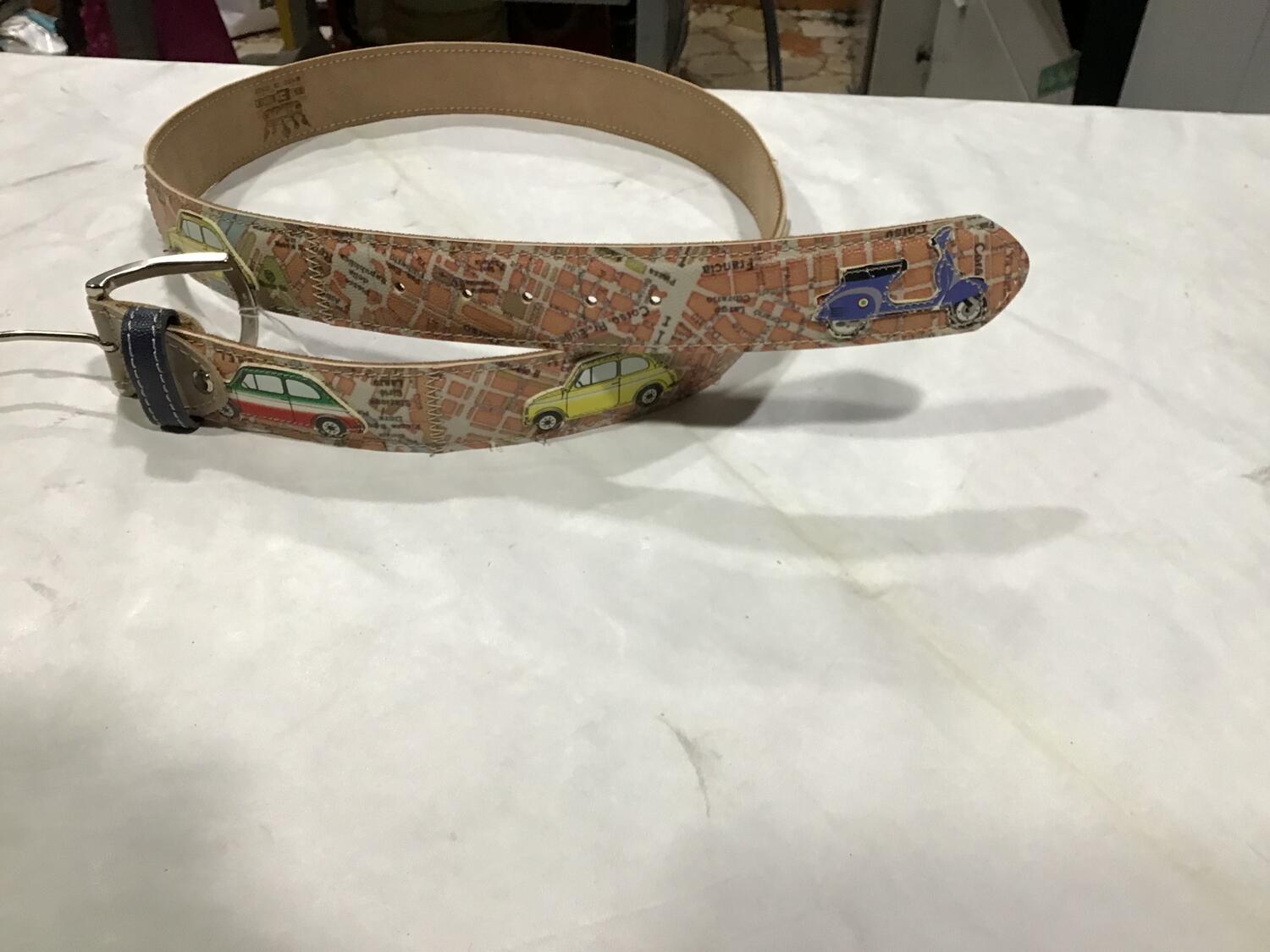 Cintura pelle 500 Cartina Stradale 