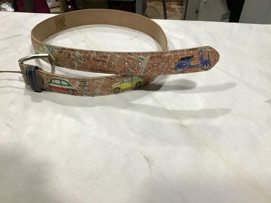 Cintura pelle 500 Cartina Stradale 