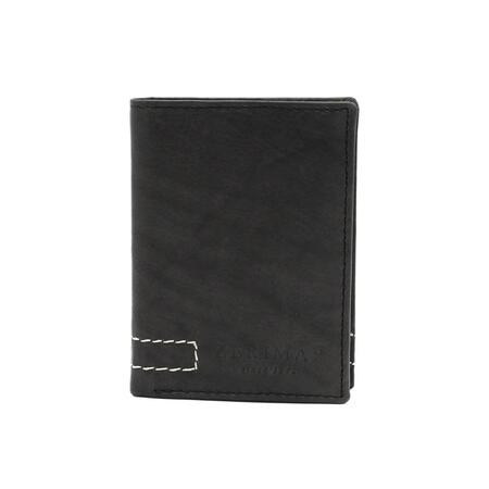 Portafoglio in pelle 100% porta carte NERO