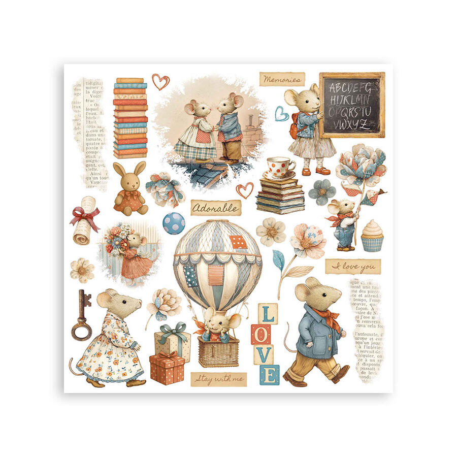 Rub on kit Family 6 pagine