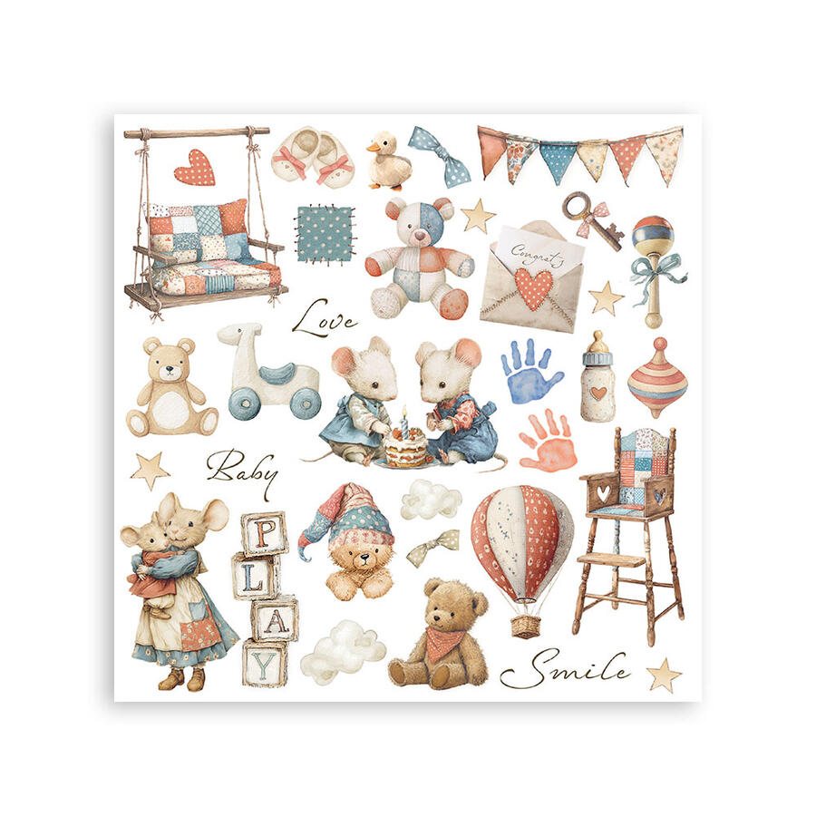 Rub on kit Baby 6 pagine