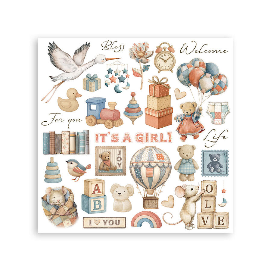 Rub on kit Baby 6 pagine