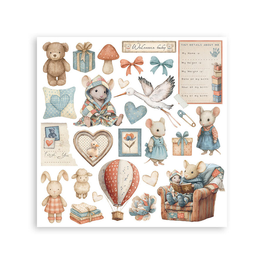 Rub on kit Baby 6 pagine