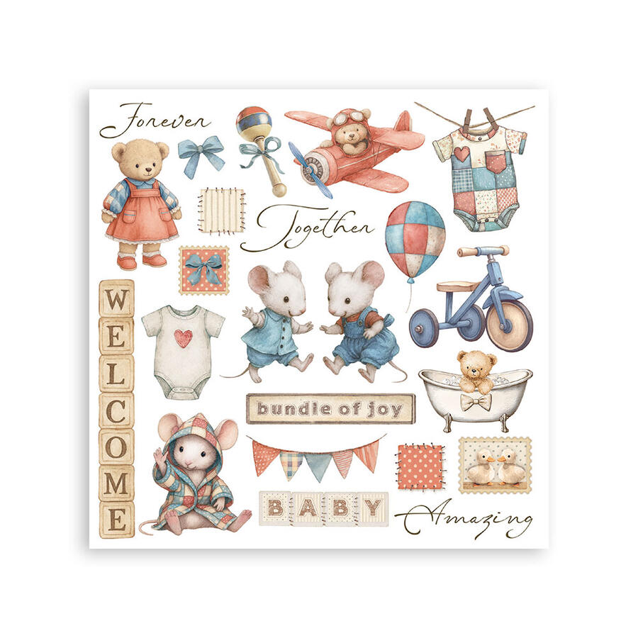 Rub on kit Baby 6 pagine