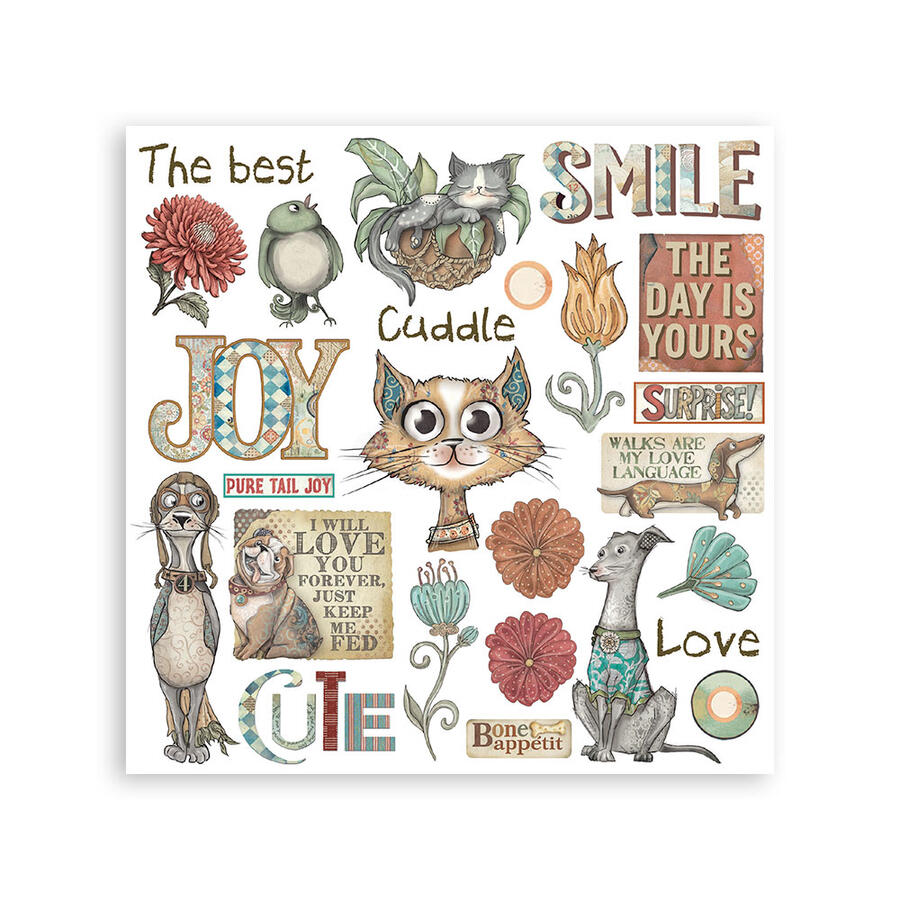 Rub on kit Furry Friend 6 pagine