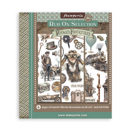 Rub on selection cm 20,5 x 23  Voyages Fantastiques 6 pagine