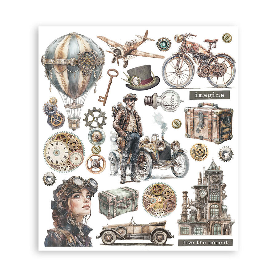 Rub on selection cm 20,5 x 23  Voyages Fantastiques 6 pagine