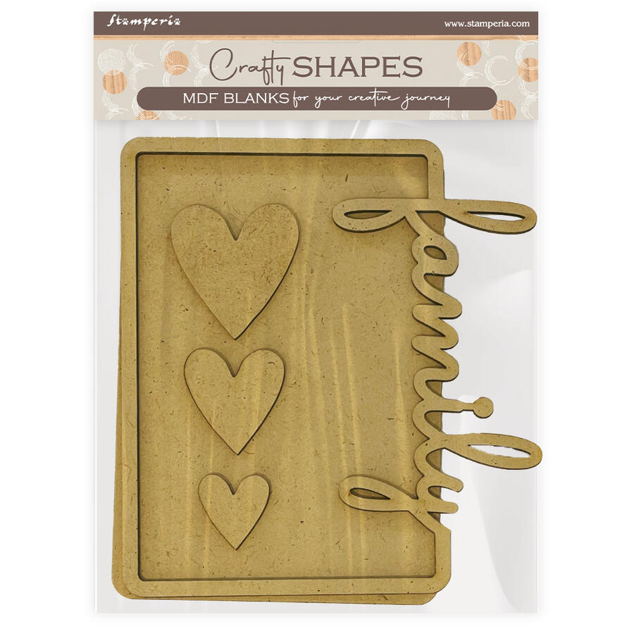 Crafty Shapes Family Targhetta Family con cuore