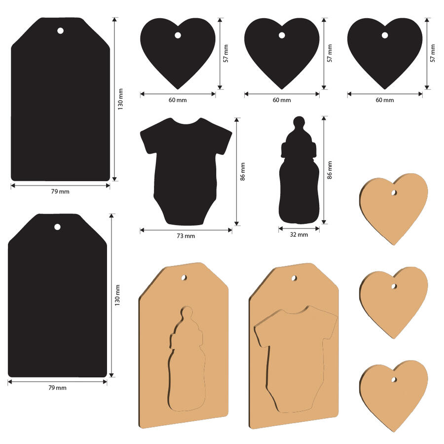 Crafty Shapes Baby Targhette