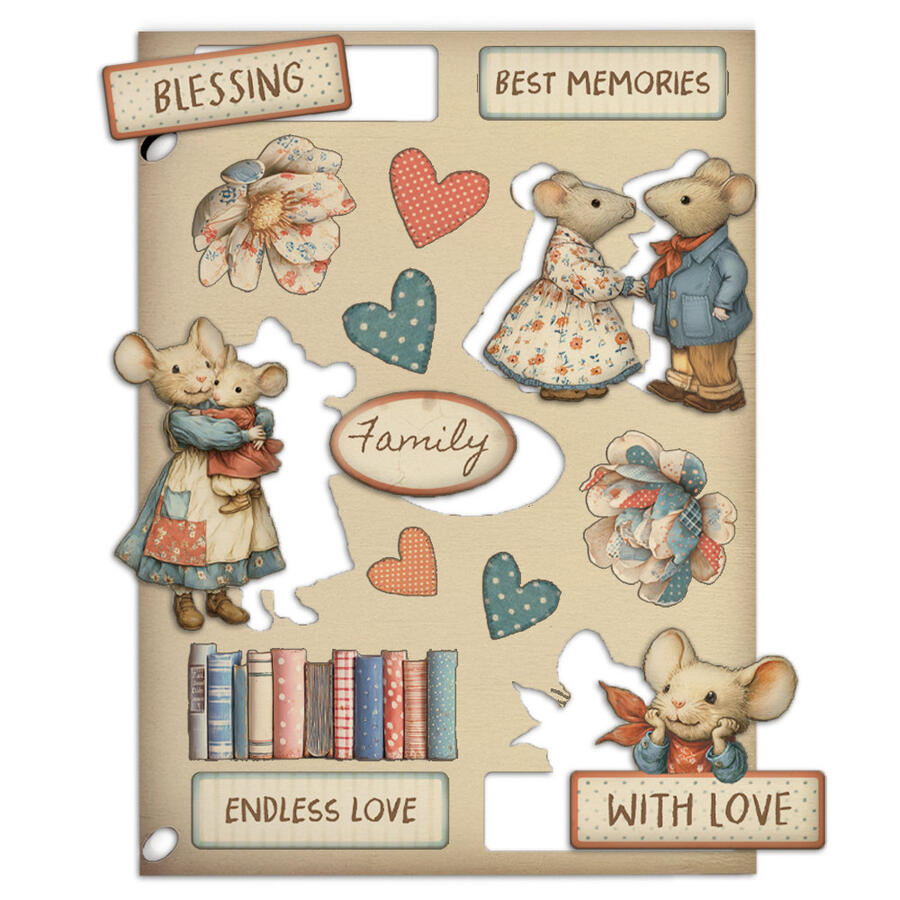 Wooden shape colorato fto A5 Family