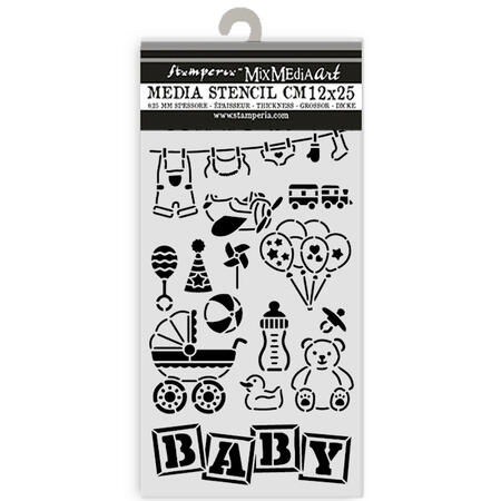 Stencil spesso 12 x 25 cm Baby Elementi