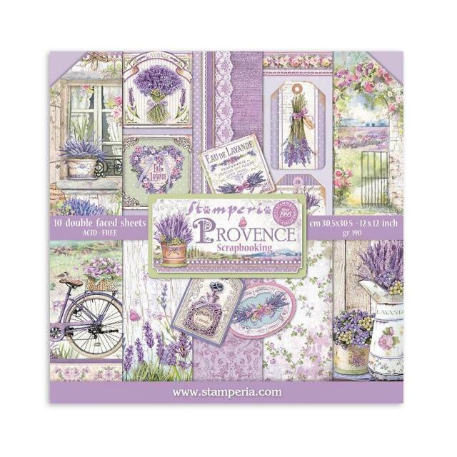 Blocco 10 fogli 30,5 x 30,5 Double Face Provence