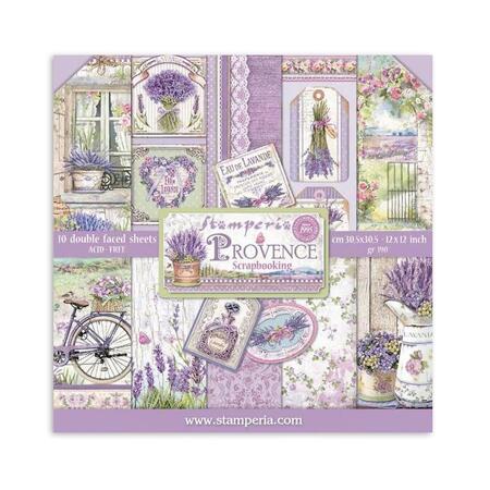 Blocco 10 fogli 20,3 x 20,3 Double Face Provence