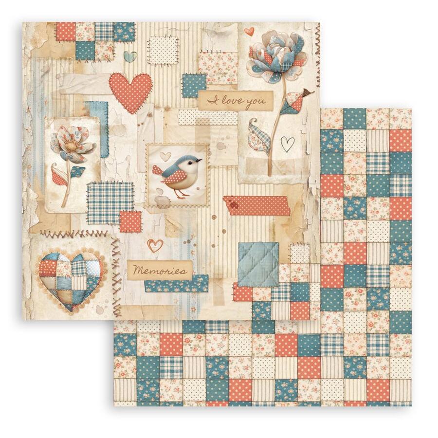 Blocco 10 fogli 20,3 x 20,3 Double Face Family