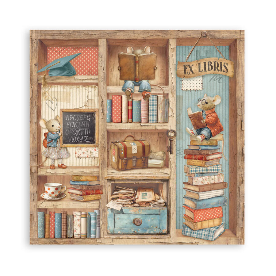 Blocco 10 fogli 20,3 x 20,3 Double Face Family