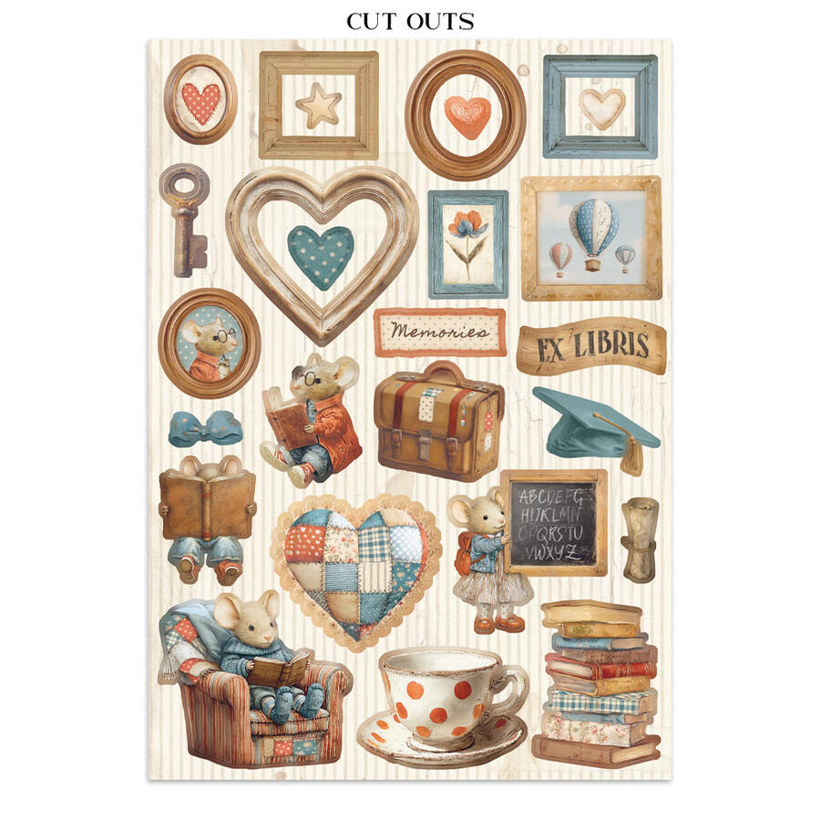 Junk Journal stickers, cut-outs, backgrounds Family