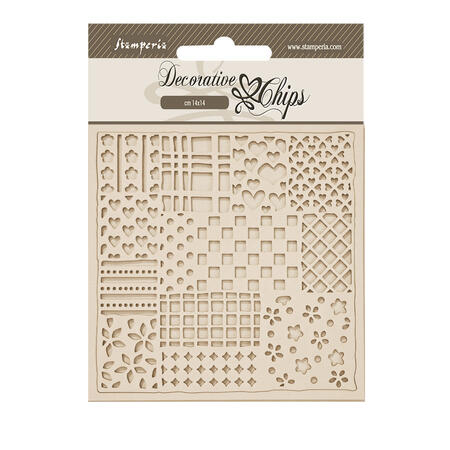 Decorative chips Family Patchwork
