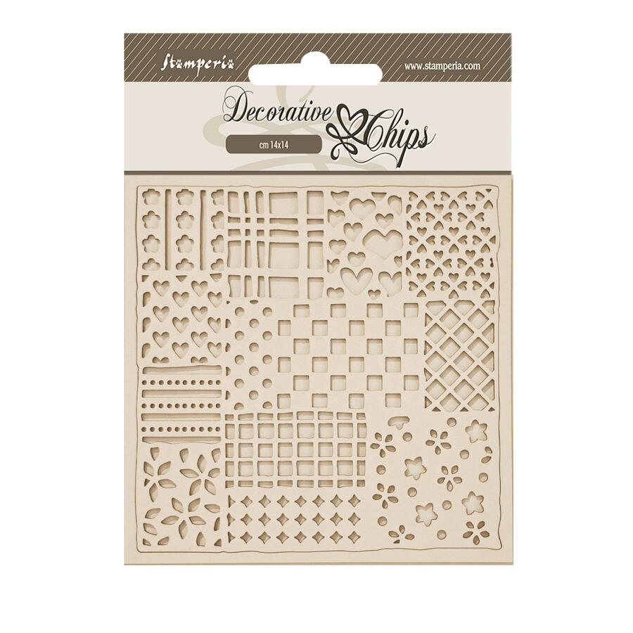 Decorative chips Family Patchwork