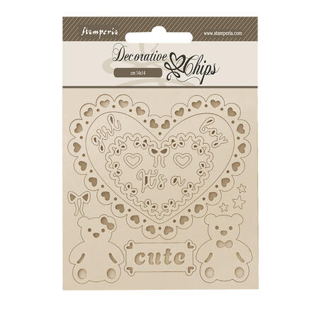 Decorative chips  Baby Cuore e orsetti