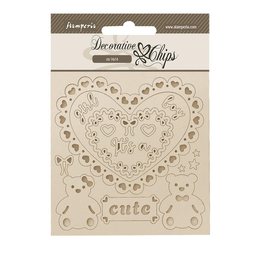 Decorative chips  Baby Cuore e orsetti