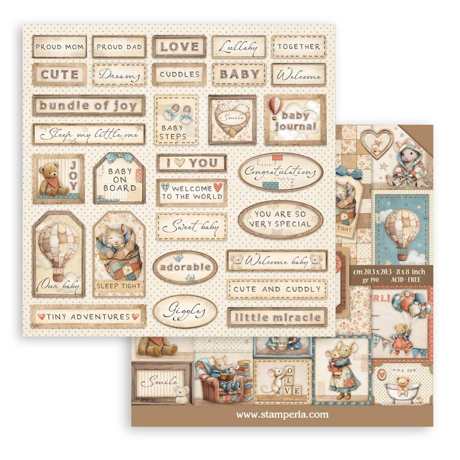 Blocco mini pad 6 fogli 30,5 x 30,5 Double Face Baby