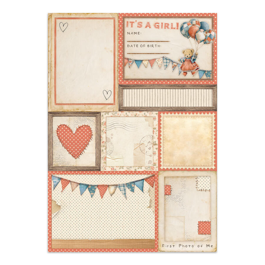 Junk Journal stickers, cut-outs, backgrounds Baby