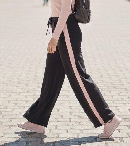 pantalone palazzo con banda laterale vari colori taglia unica