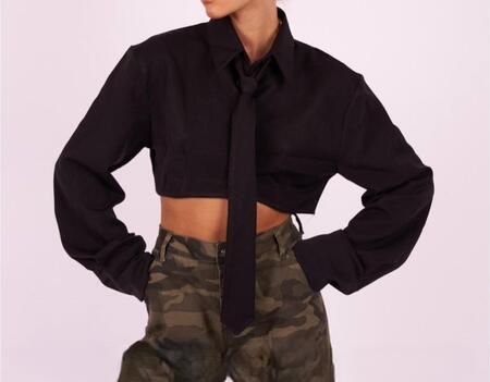 Camicia con cravatta vari colori taglia unica