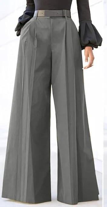 Pantalone palazzo gamba ampia top quality con pence (cintura non inclusa) vari colori taglia unica